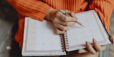 Agenda ouvert pour planifier les jours fériés